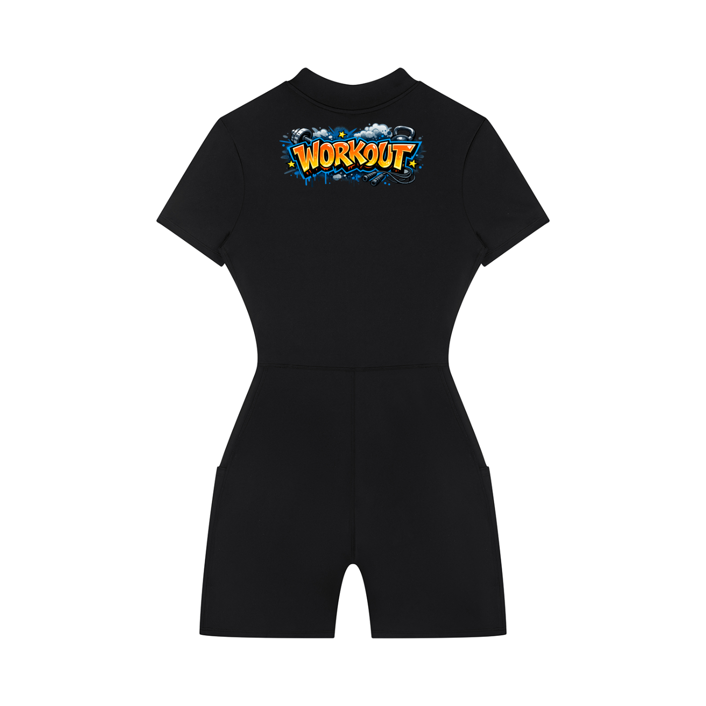 Women's Quarter-Zip Short Sleeve Romper