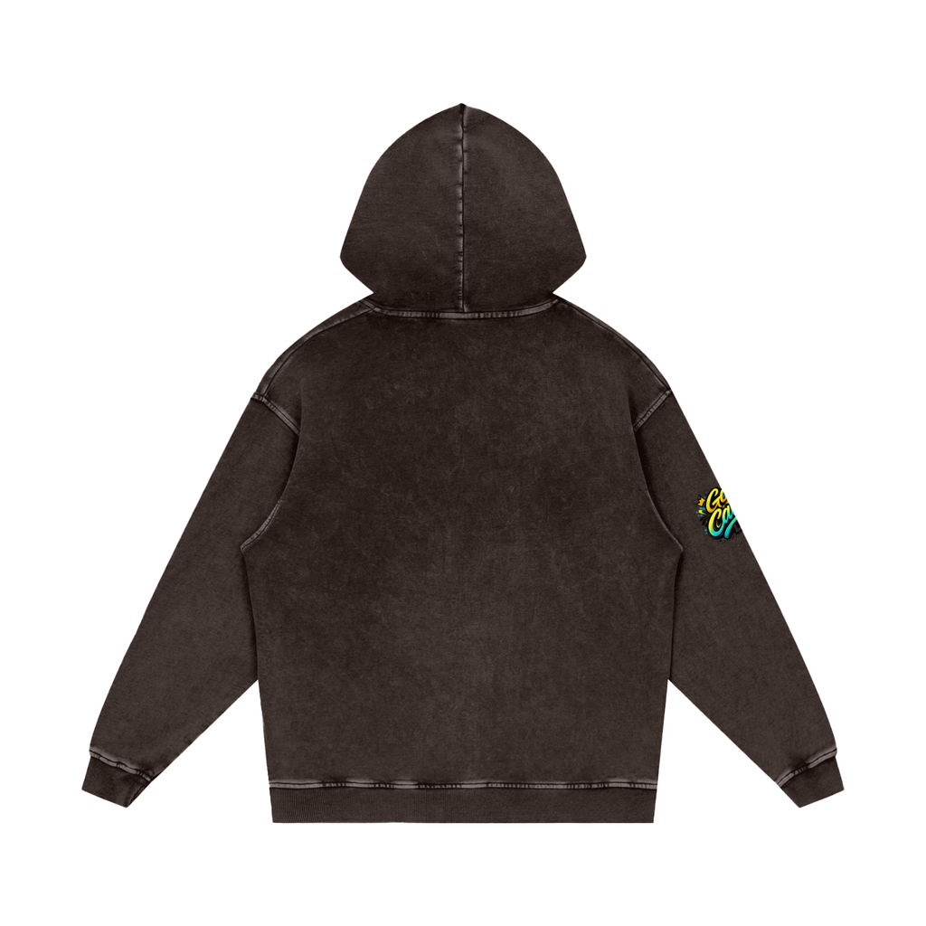 Snow Washed Loose Cotton Hoodie